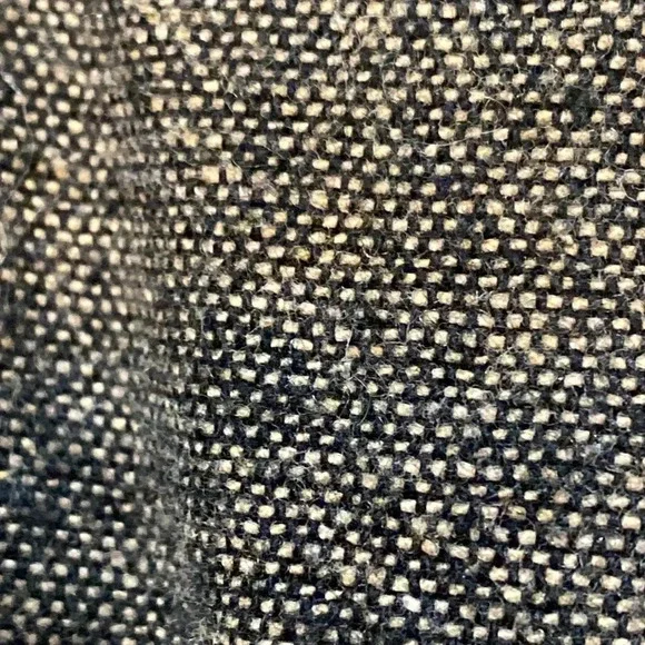 Neige from Paris wide Leg Crop Trousers Tweed Pleated Black & beige - Picture 3 of 9